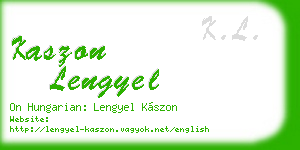 kaszon lengyel business card